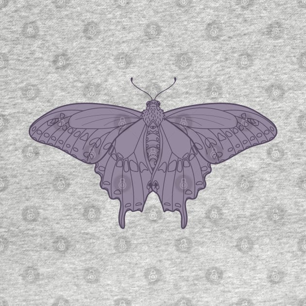 Black Swallowtail Butterfly in Purple by AnitasArtStore